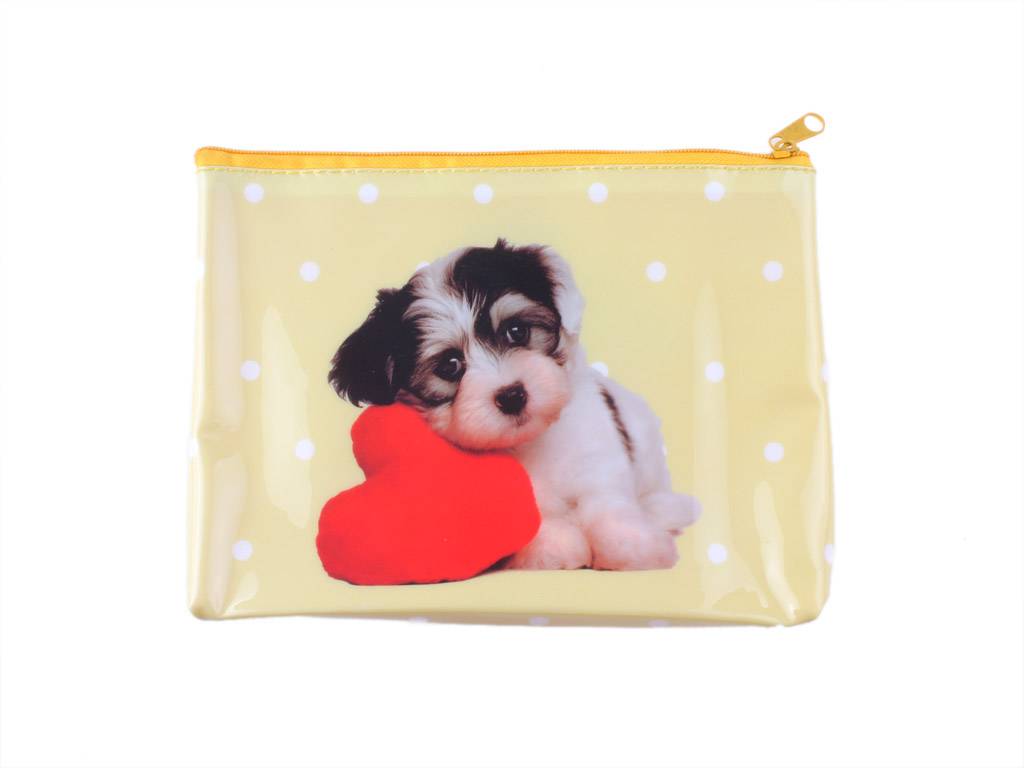 puppy design cosmetic bag