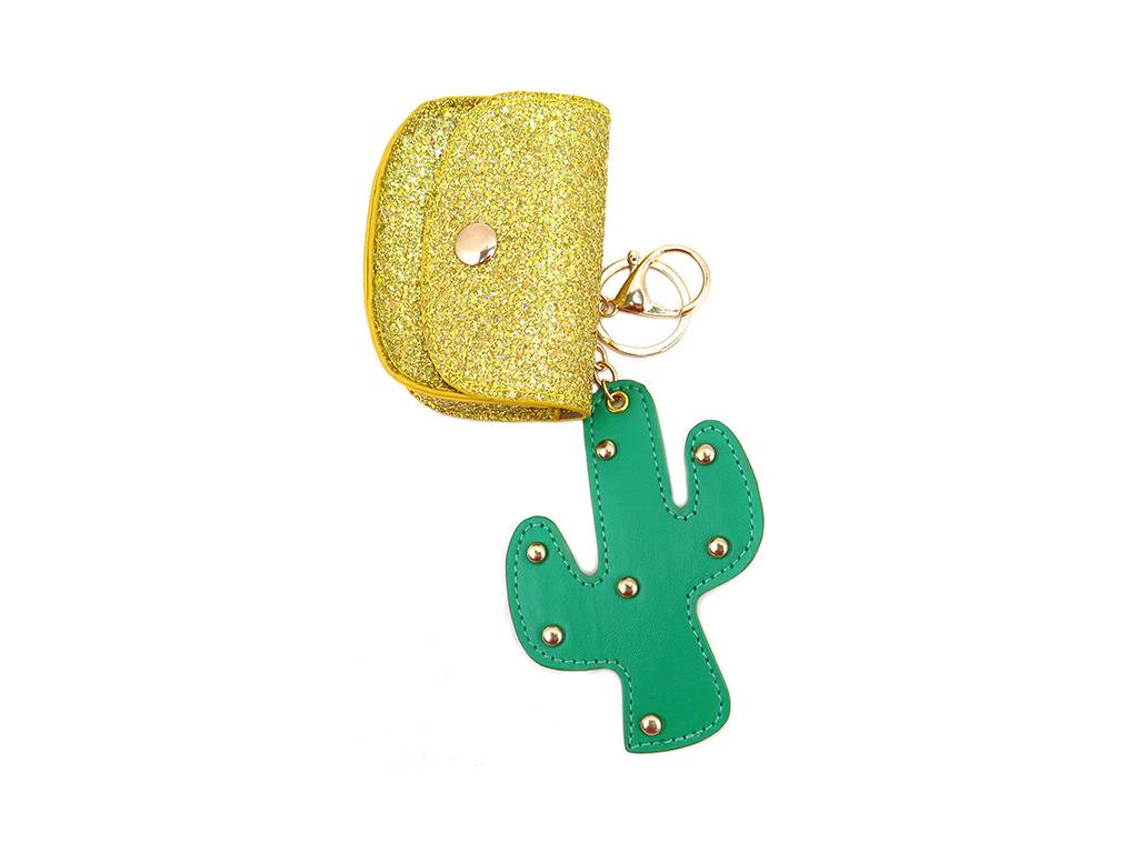 Keychain with cactus and wallet pendant