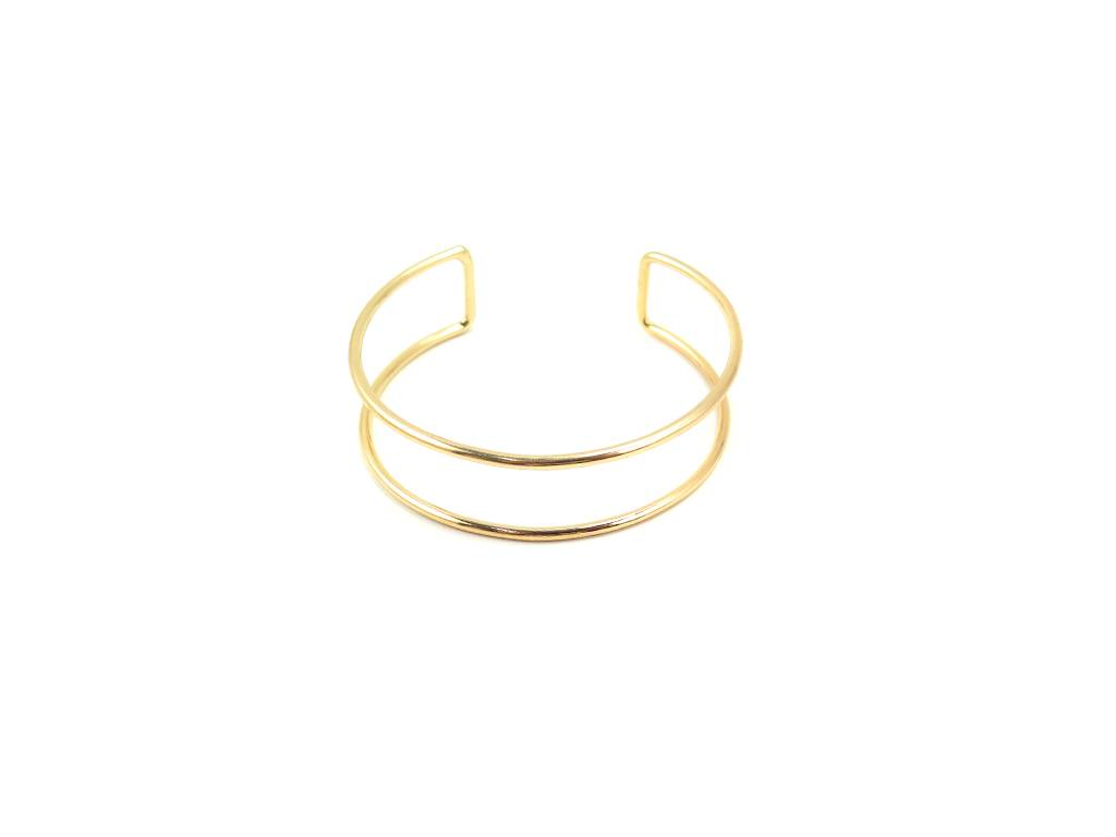 Gold big minimalist line bracelet