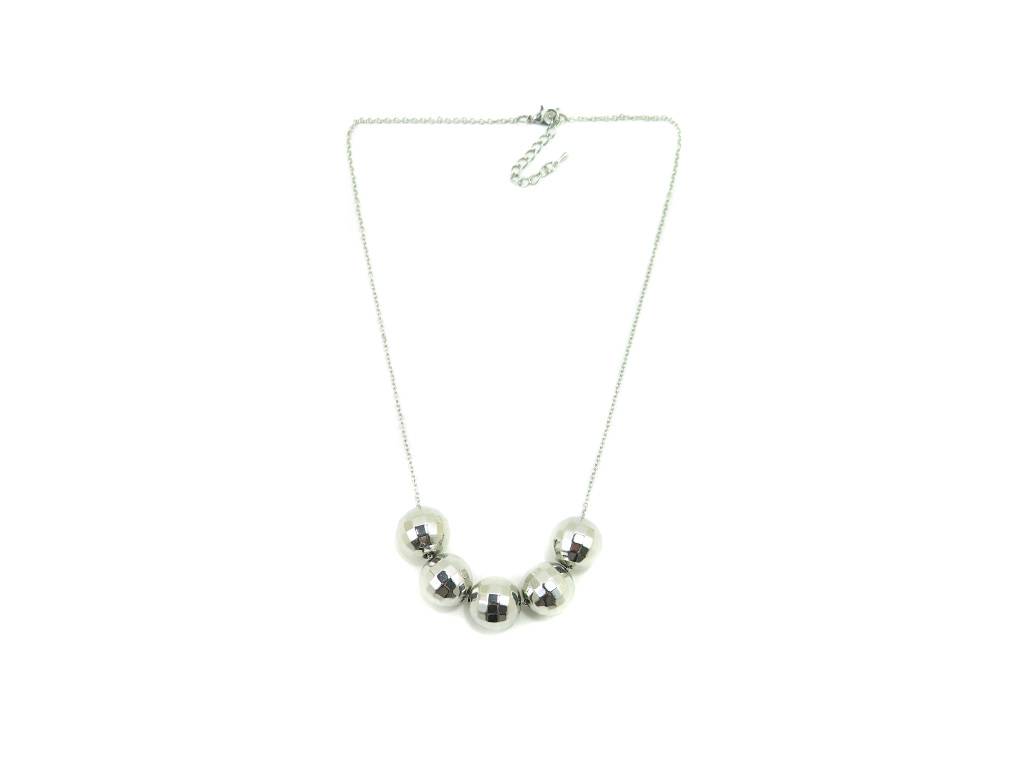 s925 silver round bead necklace