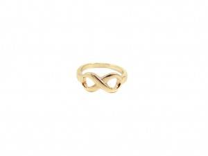 Gold plated infinity finger ring