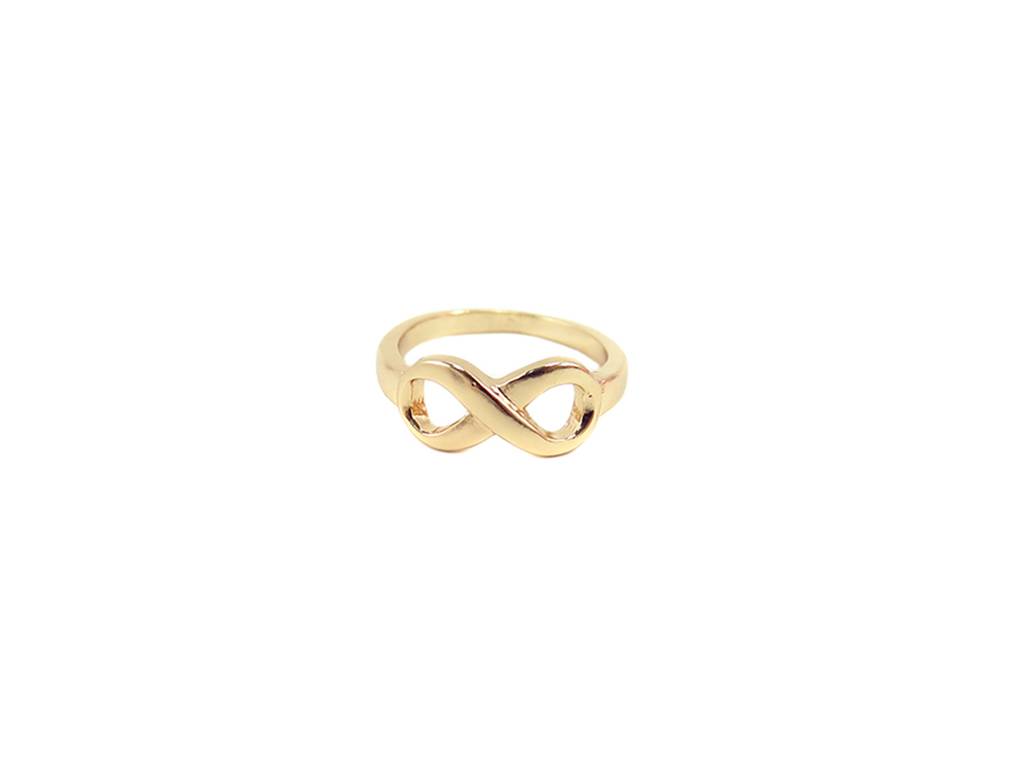 Gold plated infinity finger ring