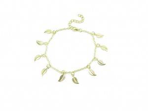 Sterling silver stacked bracelet ,gold leaf bracelet design,popular jewelry