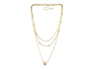 Latest trendy gold plated chain choker necklace with star pendant charms