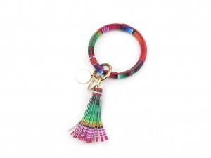 Keychain with bangle and tassel