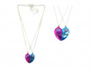 Best friends heart necklace set-2pcs/set