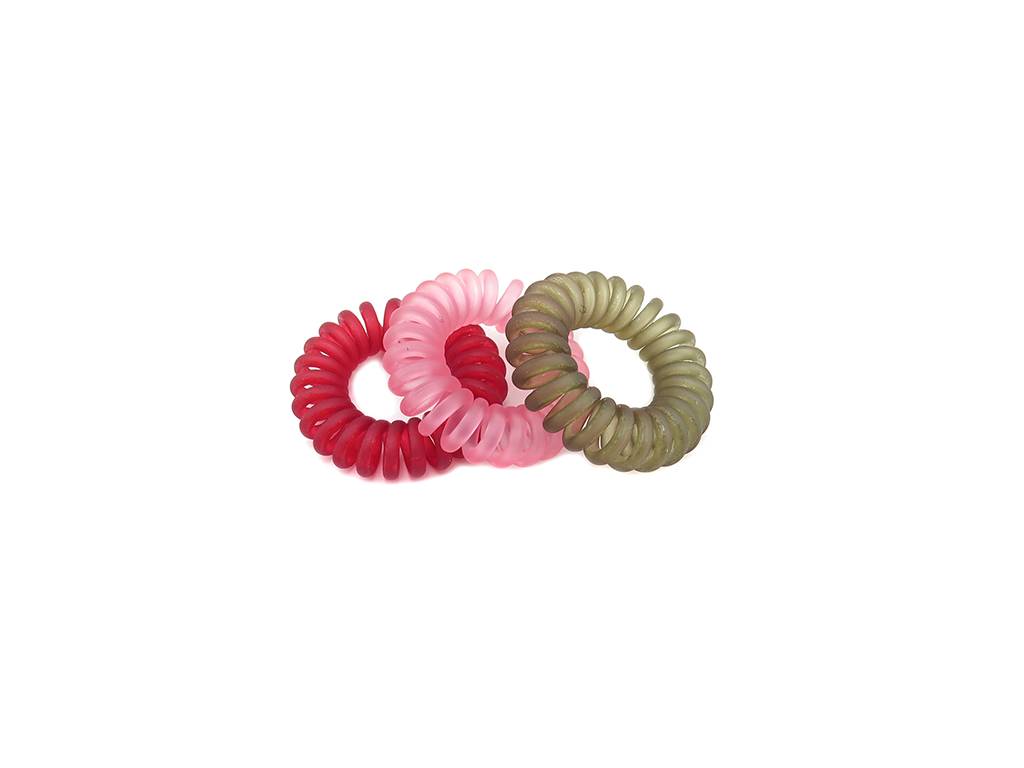 Spiral elastic with matte surface and in jelly color