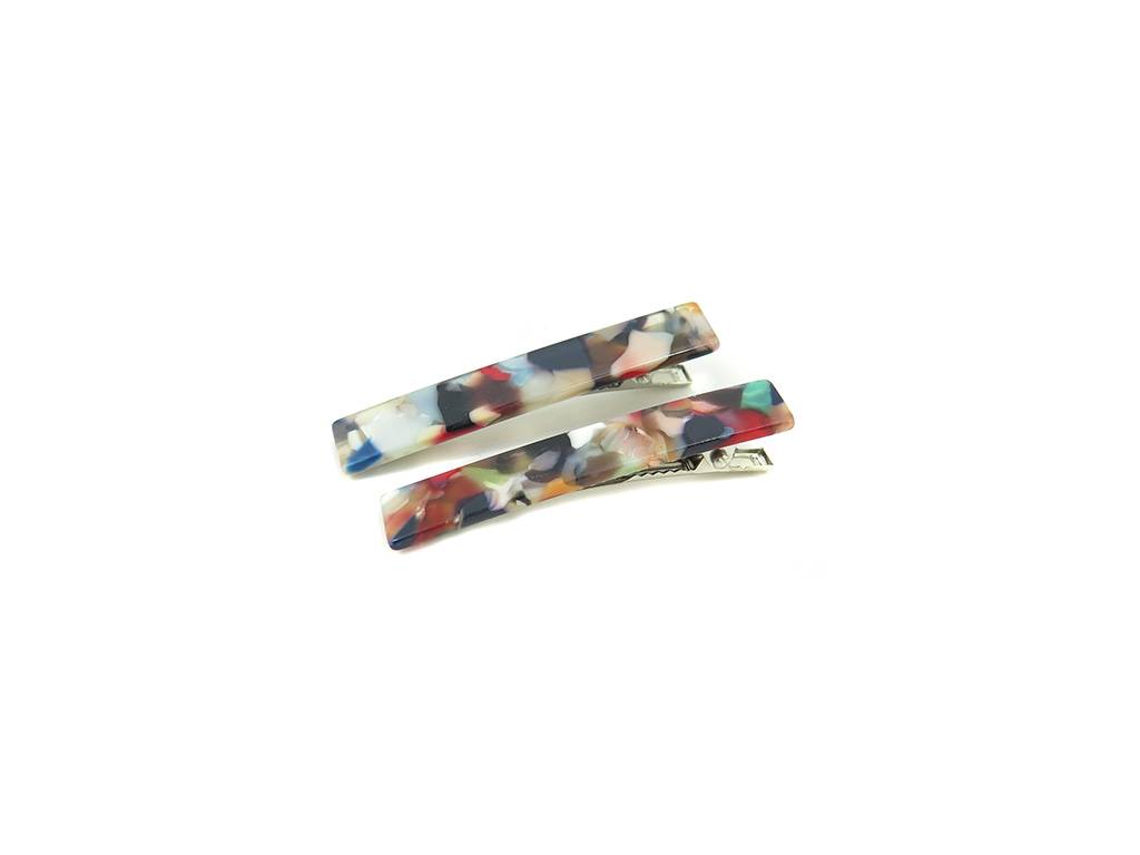 multi color rectangle hairpin