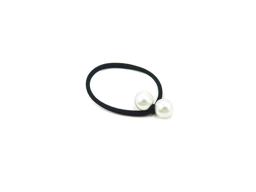 Hair elastic with pearl