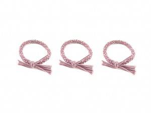 pink hair elastic with bow
