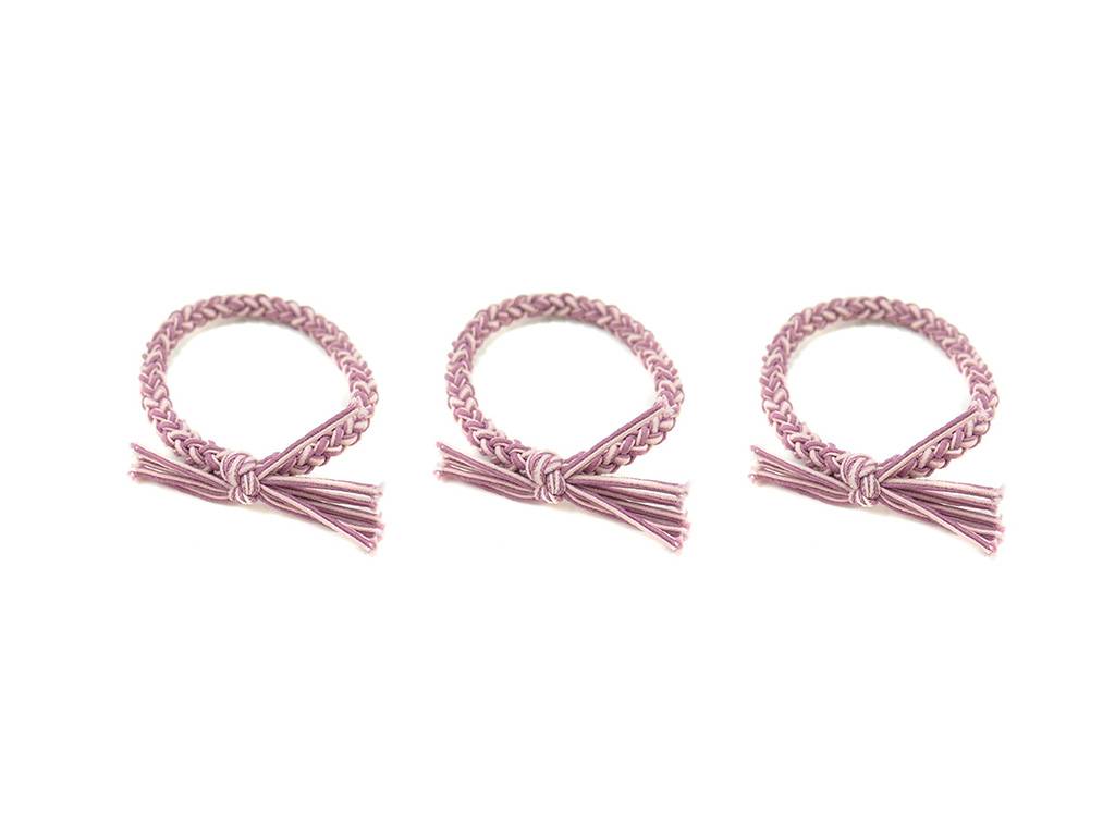 pink hair elastic with bow