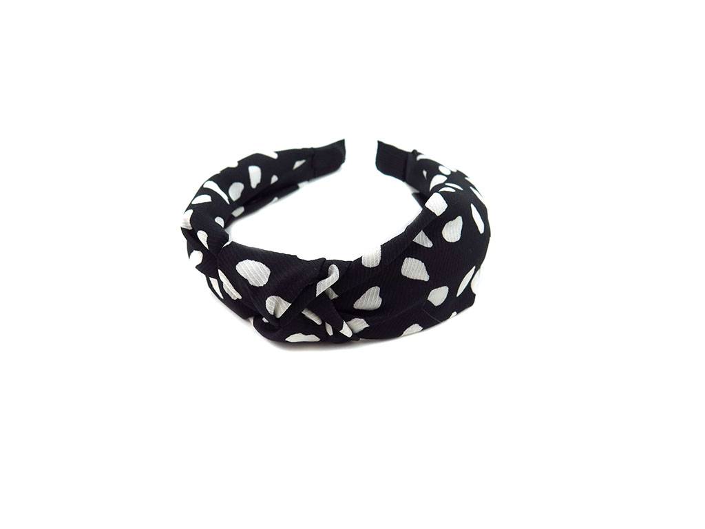 Fashion top knotted dot print headband