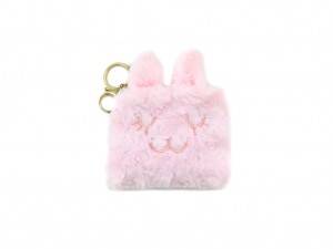 Pink rabbit wallet with key chain