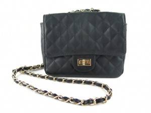 quilted faux leather crossbody