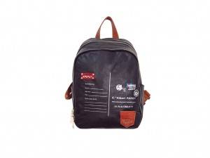 British style letter backpack double zipper