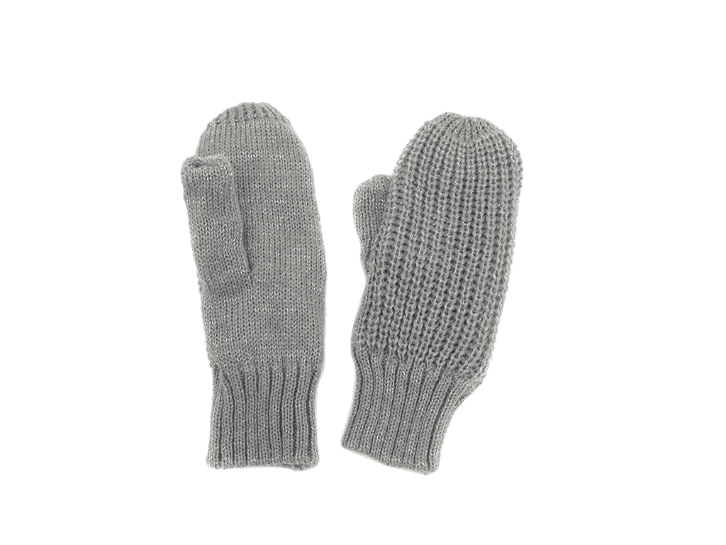 Soft cozy grey kids’ winter glove