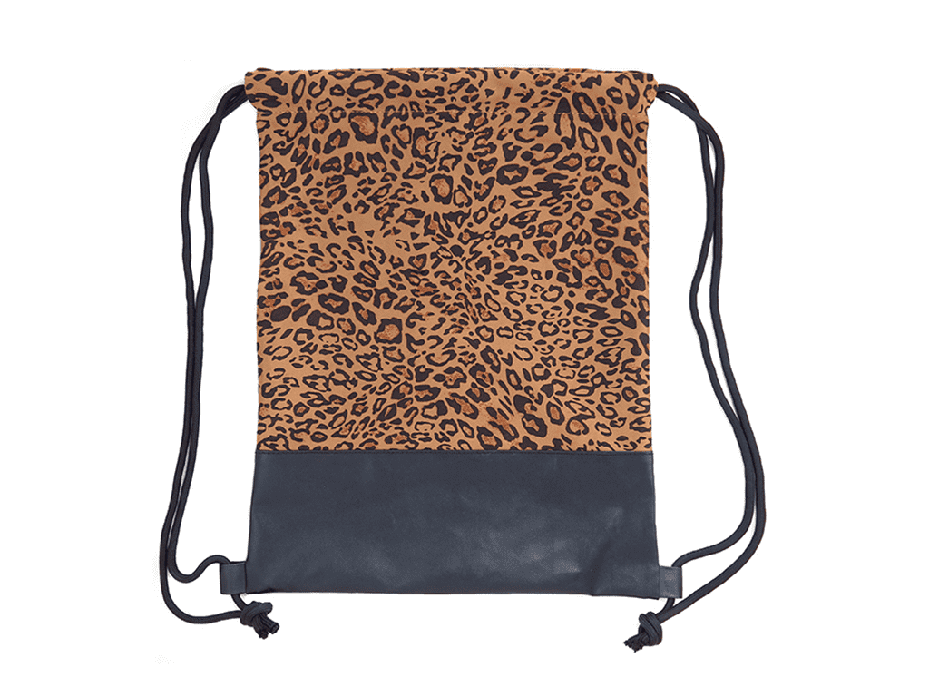 Fashion leopard print drawstring bag