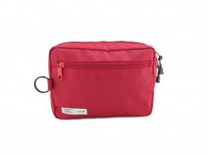 red cosmetic handbag bag pouch