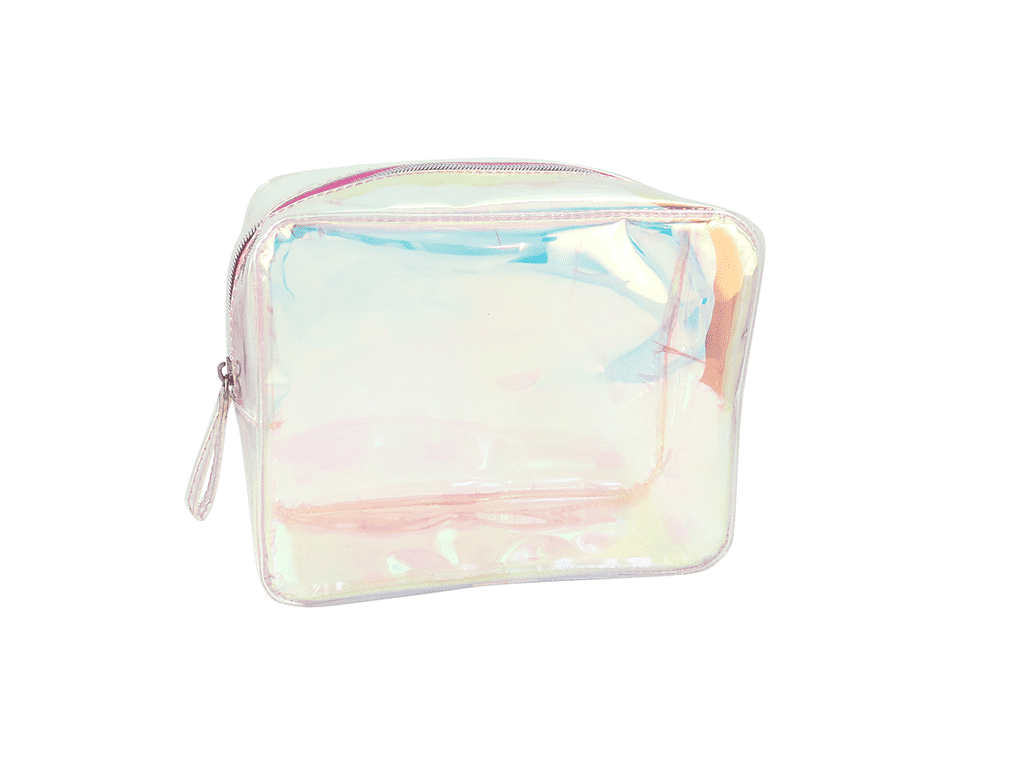 Fashion holographic transparent cosmetic bag