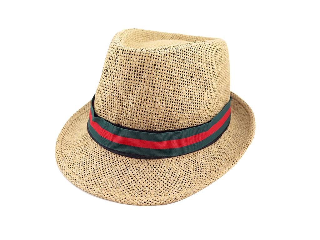 Stripe band trilby hat