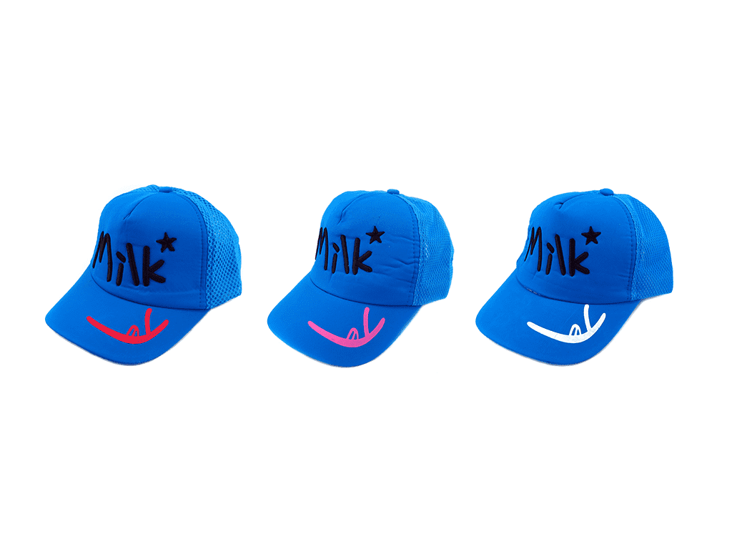 Kids Baseball Cap with Milk Embroidery