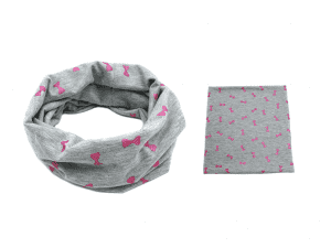 Kids Scarf with Bowknot Print