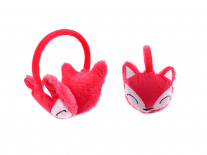 Fluffy red fox kids’ earmuff