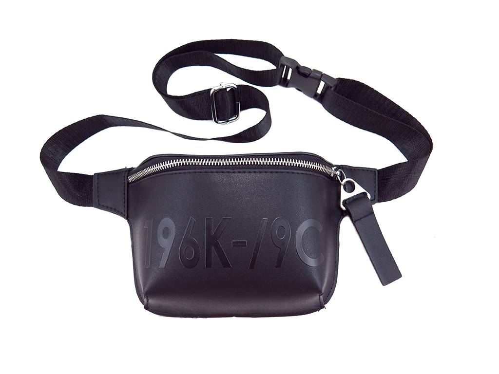 Faux leather with letter bum bag