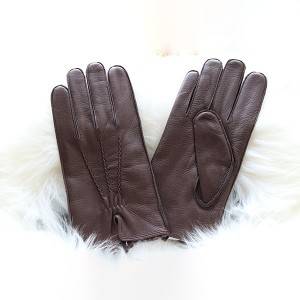 Deerskin driving casual handsewn gloves with three points