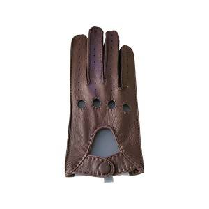 Deerskin driving fashion gloves with handsewn