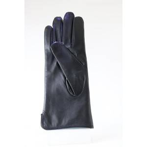 Ladies sheep leather gloves with three rows of hand-stitching