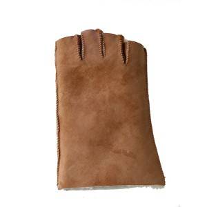 Ladies classical Sheep shearling fingerless Mittens