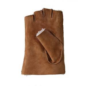 Ladies classical Sheep shearling fingerless Mittens
