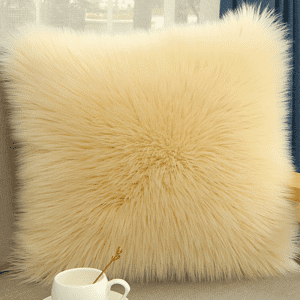 Genuine sheepskin shearling long wool pillows
