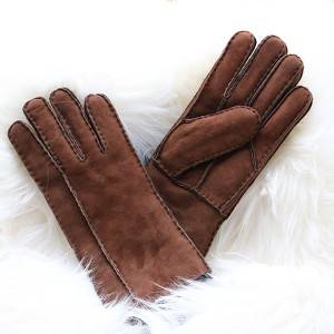 Pieces suede lambskin/sheepskin gloves