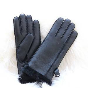 Handmade Napa leather sheepskin gloves with a point of handstitching feature