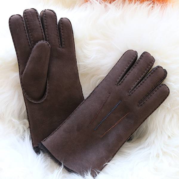 Classical merino lambskin ladies gloves with colourful seam Featured Image