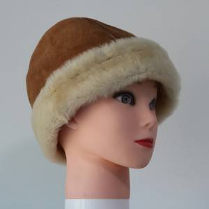 Shearling Sheepskin Russian visor winter hats