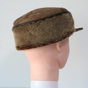 Unisex shearling sheepskin Visor winter fur hats