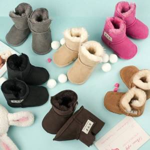Baby Full Sheepskin Booties/boots with Velcro