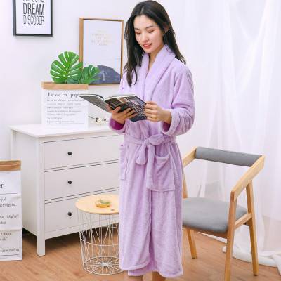 Hot selling popular luxury plush microfiber bathrobe