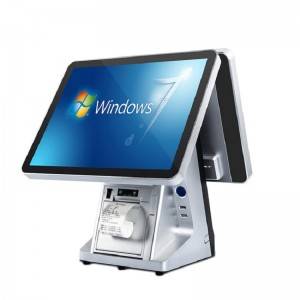 15inch POS mahcine bulit in 58mm printer dual touch screen 7820D