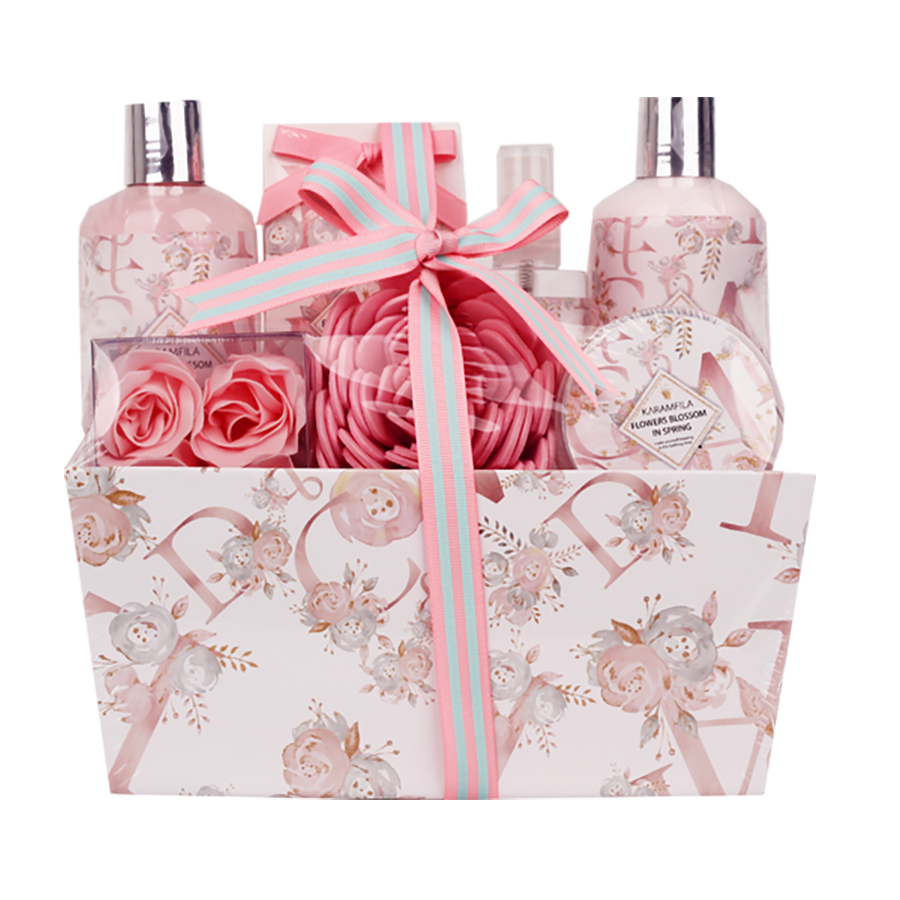 Spring Garden Pink Peony Luxury Bubble Bath Gift Set For Her Featured Image