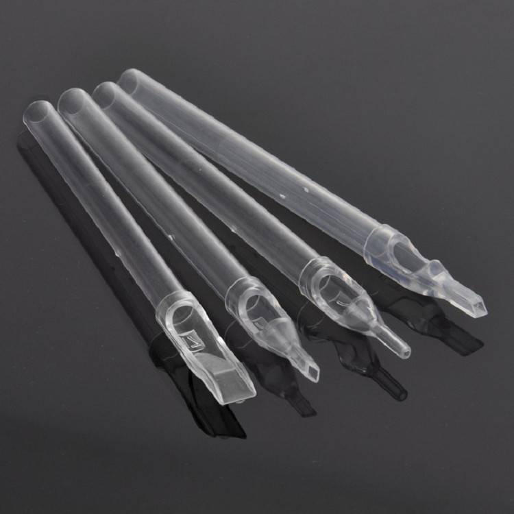 Clear 108mm Sterilized Tips With Grip Stop Transparent Long Disposable Tattoo Tips For Tattoo Needles Featured Image