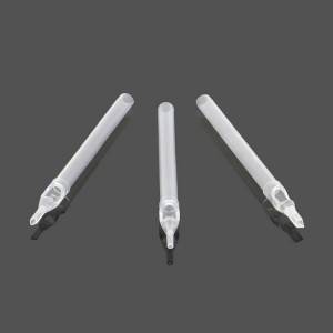 Clear 108mm Sterilized Tips With Grip Stop Transparent Long Disposable Tattoo Tips For Tattoo Needles