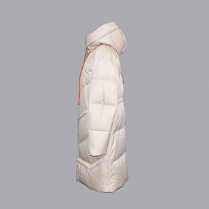Autumn and winter women’s long hooded warm casual long down jacket, cotton jacket 102