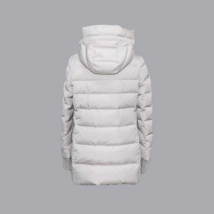 Autumn and winter women’s new hooded mid-length simple casual down jacket, cotton jacket 081