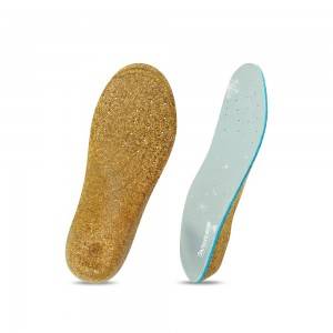 Sustainable natural cork kids insole for soft flexible support