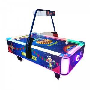 Coin operated clown air hockey game table machine
