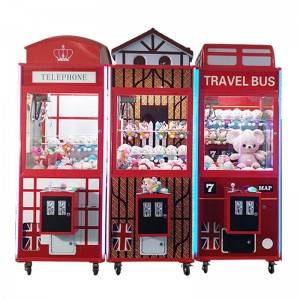 Coin operated claw crane doll game machine vending gift machine